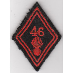 Losange de bras 46ème Régiment d'Infanterie à crochets