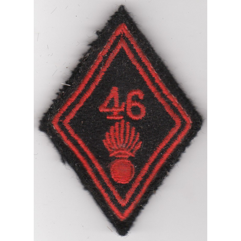Losange de bras 46ème Régiment d'Infanterie à crochets