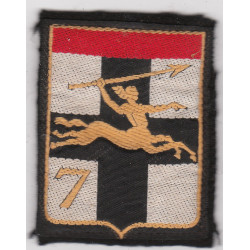 Ecusson de Veste 7ème Division Blindée avec le chiffre "7" à crochets
