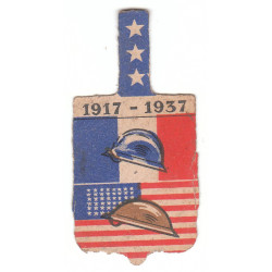 Insigne patriotique 20ème Anniversaire Entrée en guerre des Etats-Unis 1917-1937