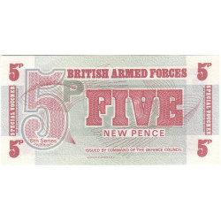 ANGLETERRE : 5 New Pence des Forces Armées - 6ème Série