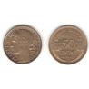 Pièce de Monnaie de 50 Centimes Morlon en bronze-aluminium 1940