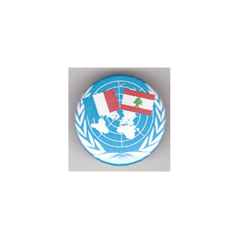 Badge de l'ONU France Liban - Organisation des Nations-Unies