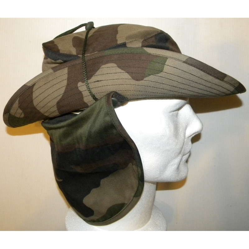 Chapeau de brousse + couvre-nuque Armée française centre-europe NEUF