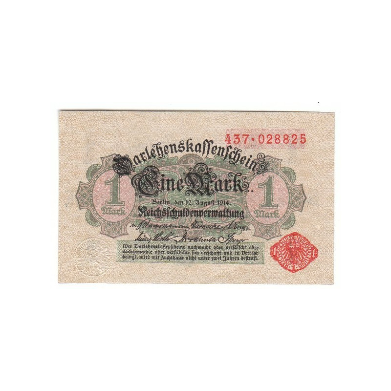 1 Mark type 1914 cachet rouge dos vert NEUF