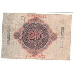 20 Mark type 1914 cachet rouge Série L