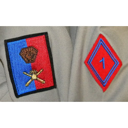 Veste TDF Femme Artillerie + Insigne "Brigade d'Haguenau" + Losange du 1er Régiment d'Artillerie NEUVE