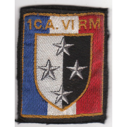 Ecusson tissu du 1er Corps d'Armée VIème Région Militaire fond feutre à crochets