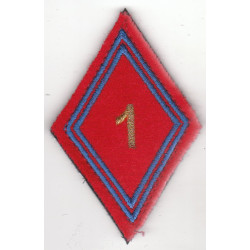 Losange de bras 1er Régiment d'Artillerie sous-officier / officier à velcro