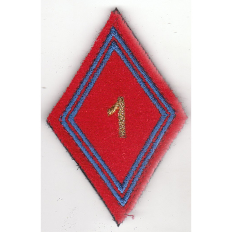 Losange de bras 1er Régiment d'Artillerie sous-officier / officier à velcro