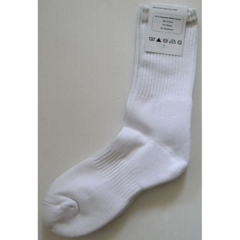 Paire de Chaussettes de Sport blanche Armée Française NEUVE