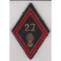 Losange de bras 27ème Régiment d'Infanterie sous-officier/officier à coudre