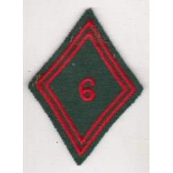 Losange de bras Troupe / Militaire du Rang du 6ème Régiment de Commandement et de Soutien à coudre