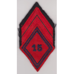 Losange de bras Caporal du 15ème Régiment d'Artillerie à coudre