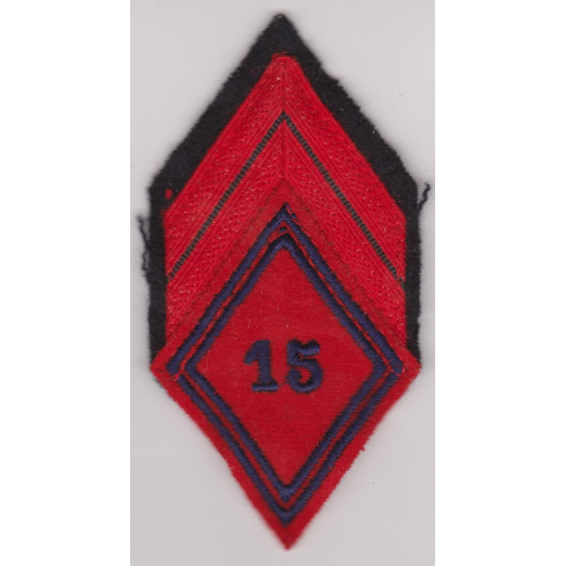 Losange de bras Caporal du 15ème Régiment d'Artillerie à coudre