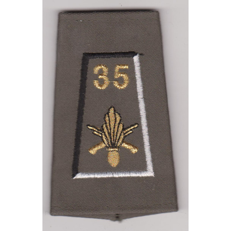 Fourreau d'épaule du 35ème Régiment d'Infanterie Listel Noir et Blanc