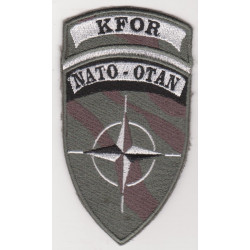 Ecusson OPEX KFOR camouflé  NATO - OTAN au Kosovo - Guerre Ex-Yougoslavie