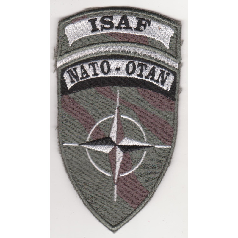 Ecusson ISAF camouflé - OTAN en Afghanistan