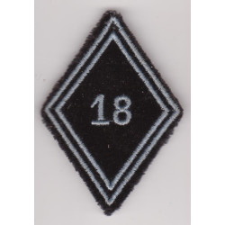 Losange de bras Troupe / Militaire du Rang du 18ème Régiment de Transmissions à coudre