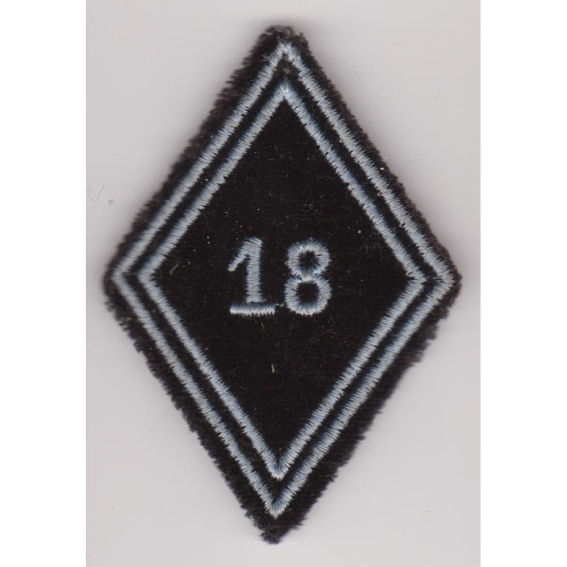 Losange de bras Troupe / Militaire du Rang du 18ème Régiment de Transmissions à coudre