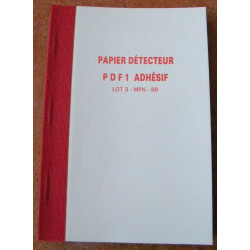 Carnet de Papier détecteur P.D.F1 adhésif Grand Modèle - Armée Française
